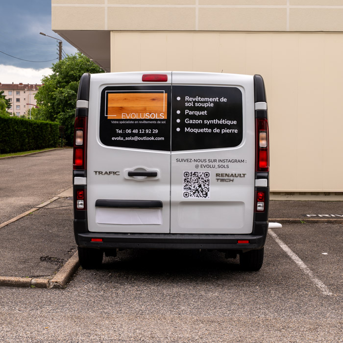 flocage véhicule entreprise evolusols lyon